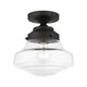 Livex Lighting - 41291-04 - One Light Semi-Flush Mount - Avondale - Black
