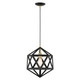 Livex Lighting - 41328-14 - One Light Pendant - Ashland - Textured Black w/ Antique Brasss