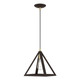 Livex Lighting - 41329-07 - One Light Pendant - Pinnacle - Bronze w/Antique Brass