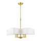 Livex Lighting - 42675-12 - Five Light Chandelier - Rubix - Satin Brass