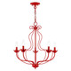 Livex Lighting - 42905-72 - Five Light Chandelier - Katarina - Shiny Red