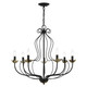 Livex Lighting - 42907-04 - Seven Light Chandelier - Katarina - Black w/ Antique Brasss