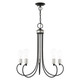Livex Lighting - 42925-04 - Five Light Chandelier - Bari - Black w/ Brushed Nickels