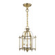 Livex Lighting - 4403-01 - Three Light Mini Pendant/Ceiling Mount - Livingston - Antique Brass