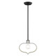 Livex Lighting - 45513-04 - One Light Pendant - Meadowbrook - Black w/ Brushed Nickels