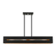 Livex Lighting - 45957-14 - Four Light Linear Chandelier - Soma - Textured Black w/ Brushed Nickels