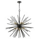 Livex Lighting - 46176-68 - Nine Light Foyer Chandelier - Tribeca - Shiny Black w/Polished Brass