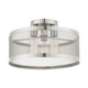 Livex Lighting - 46218-91 - Three Light Semi Flush Mount - Industro - Brushed Nickel