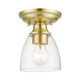 Livex Lighting - 46331-12 - One Light Semi-Flush Mount - Montgomery - Satin Brass