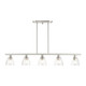 Livex Lighting - 46338-91 - Five Light Linear Chandelier - Montgomery - Brushed Nickel