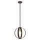 Livex Lighting - 46413-07 - One Light Pendant - Modesto - Bronze w/ Satin Brasss