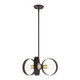 Livex Lighting - 46423-07 - Three Light Chandelier - Modesto - Bronze w/ Satin Brasss