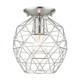 Livex Lighting - 46598-91 - One Light Flush Mount - Geometrix - Brushed Nickel