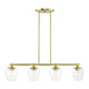 Livex Lighting - 46724-12 - Four Light Linear Chandelier - Willow - Satin Brass