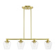 Willow Four Light Linear Chandelier (46724-12)
