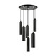 Livex Lighting - 46756-68 - Six Light Pendant - Ardmore - Shiny Black w/ Polished Chromes