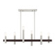 Livex Lighting - 46866-91 - Six Light Chandelier - Helsinki - Brushed Nickel w/ Bronzes
