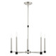 Livex Lighting - 46885-91 - Five Light Chandelier - Karlstad - Brushed Nickel w/ Blacks