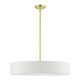 Livex Lighting - 46925-12 - Five Light Pendant - Venlo - Satin Brass w/Shiny White