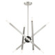 Livex Lighting - 46985-91 - Eight Light Chandelier - Monaco - Brushed Nickel w/ Black Chromes