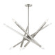 Livex Lighting - 46986-91 - Ten Light Chandelier - Monaco - Brushed Nickel w/ Black Chromes