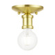 Livex Lighting - 47160-12 - One Light Flush Mount - Lansdale - Satin Brass