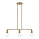 Livex Lighting - 47163-01 - Three Light Linear Chandelier - Lansdale - Antique Brass