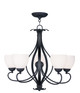 Livex Lighting - 4765-04 - Five Light Chandelier - Brookside - Black