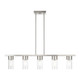 Livex Lighting - 48765-91 - Five Light Linear Chandelier - Carson - Brushed Nickel