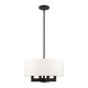 Livex Lighting - 48784-04 - Four Light Chandelier - Cresthaven - Black w/ Brushed Nickels