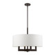 Livex Lighting - 48786-07 - Four Light Chandelier - Cresthaven - Bronze w/Antique Brass