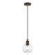 Livex Lighting - 48971-07 - One Light Mini Pendant - Downtown - Bronze w/Antique Brass