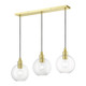Downtown Three Light Linear Chandelier (48974-12)
