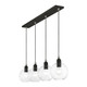 Downtown Four Light Linear Chandelier (48976-04)