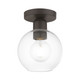Livex Lighting - 48977-07 - One Light Semi-Flush Mount - Downtown - Bronze