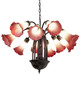 Seafoam/Cranberry 12 Light Chandelier (185083)