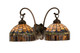 Meyda Tiffany - 18690 - Two Light Wall Sconce - Tiffany Candice - Mahogany Bronze Mahogany Bronze