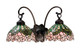Meyda Tiffany - 18712 - Two Light Wall Sconce - Tiffany Cabbage Rose - Mahogany Bronze
