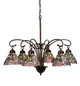 Meyda Tiffany - 18720 - Six Light Chandelier - Wisteria - Mahogany Bronze