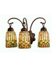 Meyda Tiffany - 18866 - Three Light Wall Sconce - Tiffany Acorn - Mahogany Bronze