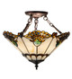 Shell with Jewels Three Light Semi-Flushmount (218495)