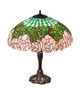 Tiffany Cabbage Rose Three Light Table Lamp (232802)