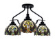 Toltec Lighting - 2607-MB-9945 - Three Light Semi-Flush Mount - Odyssey - Matte Black