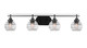 Toltec Lighting - 2614-MB-5110 - Four Light Bath Bar - Odyssey - Matte Black