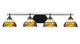 Toltec Lighting - 2614-MB-9975 - Four Light Bath Bar - Odyssey - Matte Black