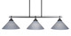 Toltec Lighting - 2636-MB-4002 - Three Light Island Pendant - Odyssey - Matte Black