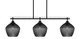 Toltec Lighting - 2636-MB-4922 - Three Light Island Pendant - Odyssey - Matte Black