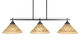 Toltec Lighting - 2636-MB-7182 - Three Light Island Pendant - Odyssey - Matte Black