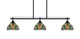 Toltec Lighting - 2636-MB-9905 - Three Light Island Pendant - Odyssey - Matte Black