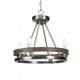 Toltec Lighting - 2704-GPDW - Four Light Chandelier - Belmont - Graphite & Distressed Wood